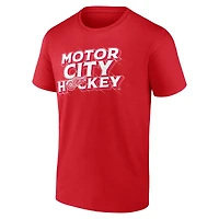 T-shirt local Fanatics Red Detroit Wings pour hommes