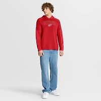 Men's Fanatics Red Detroit Wings Penalty Shot Long Sleeve Hoodie T-Shirt