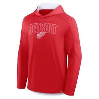 Men's Fanatics Red Detroit Wings Penalty Shot Long Sleeve Hoodie T-Shirt