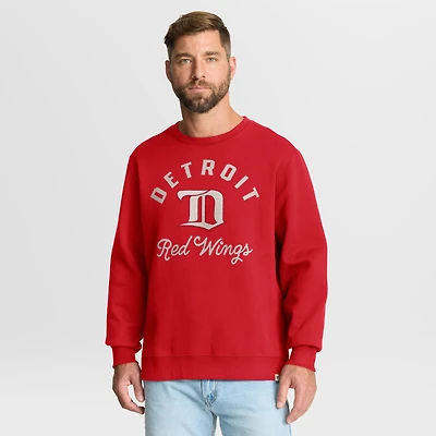 Sweat-shirt vintage Stickler rouge des Red Wings de Detroit pour hommes