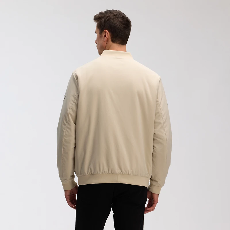 Blouson aviateur léger entièrement zippé Fanatics Tan Detroit Red Wings Authentic Pro Road pour homme