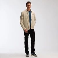 Blouson aviateur léger entièrement zippé Fanatics Tan Detroit Red Wings Authentic Pro Road pour homme