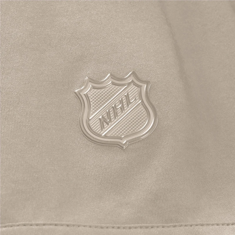 Sweat à capuche manches courtes Fanatics Tan Detroit Red Wings Authentic Pro Road pour homme