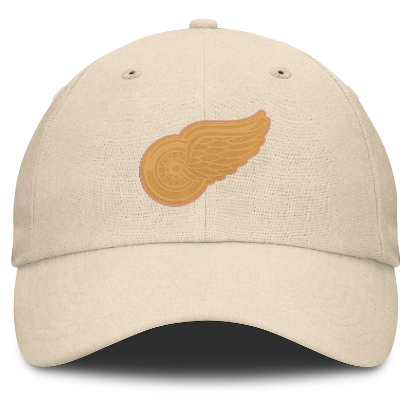 Casquette ajustable en toile pour homme Fanatics Tan Detroit Red Wings Front Office