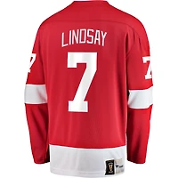 Maillot Fanatics pour homme Ted Lindsay, joueur retraité des Red Wings de Détroit - Premier Breakaway