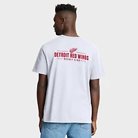 T-shirt blanc Fanatics pour homme des Red Wings de Detroit « Crash The Net Legacy »