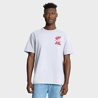 T-shirt blanc Fanatics pour homme des Red Wings de Detroit « Crash The Net Legacy »