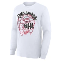 Men's Fanatics White Detroit Red Wings Star Helmet Legacy Long Sleeve T-Shirt
