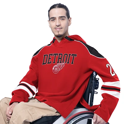 Men's G-III Sports by Carl Banks Red Detroit Wings Adaptive Wear Lord Stanley Hooded Long Sleeve Sweatshirt
