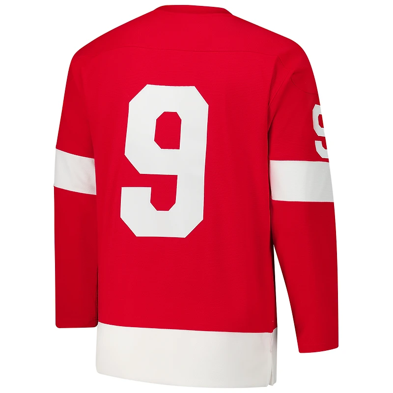 Maillot de jeu puissance rouge Gordie Howe des Red Wings Détroit 1960-61 pour hommes