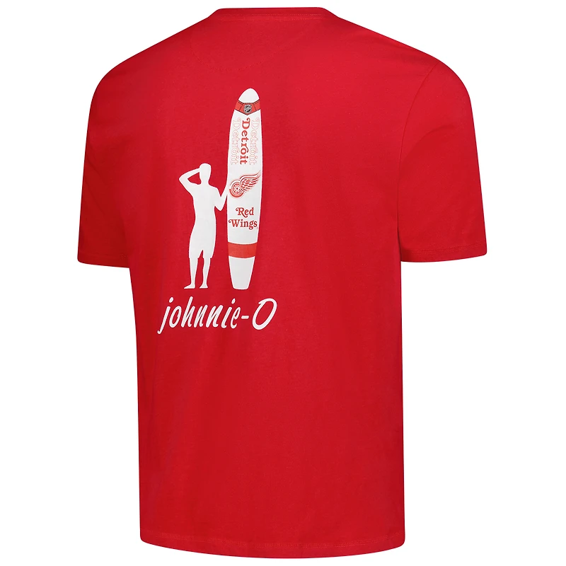 T-shirt Spencer chiné rouge Detroit Red Wings pour homme de Johnnie-O