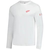 T-shirt à manches longues Adam des Red Wings de Detroit pour hommes Johnnie-O White