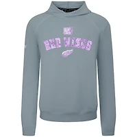 Men's Levelwear  Gray Detroit Red Wings Hockey Fights Cancer Mandate Tri-Blend Hoodie