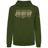 Sweat à capuche enfiler Podium pour homme de Levelwear, couleur olive, Detroit Red Wings