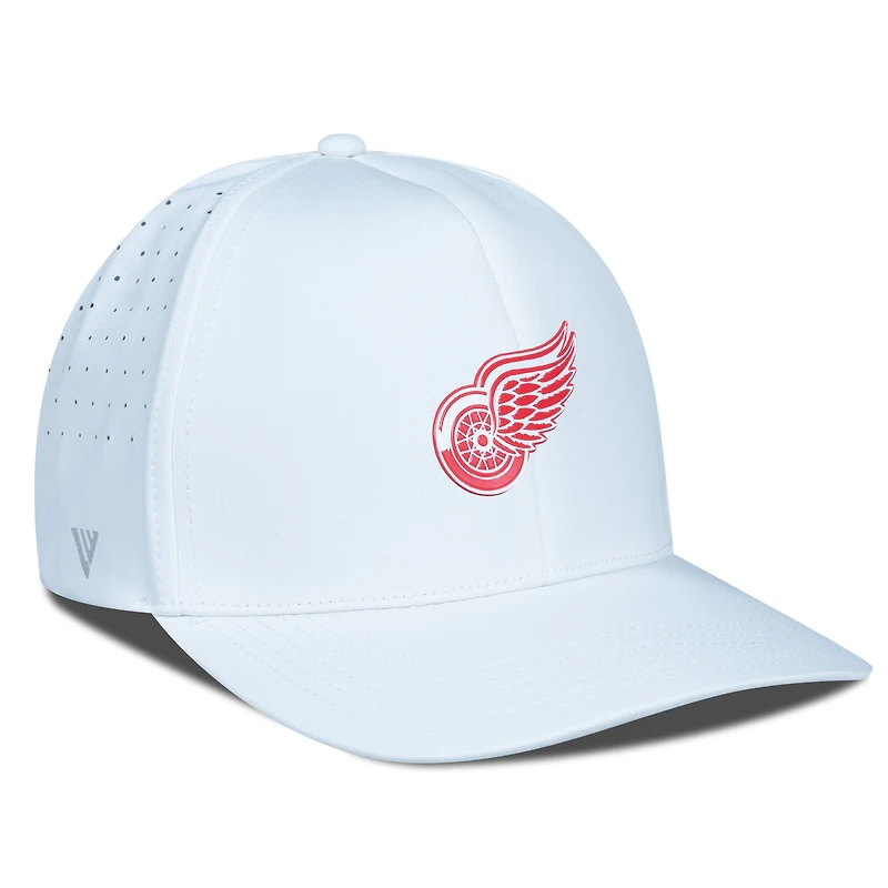 Casquette Zeta Insignia Core Flex blanche pour homme des Red Wings de Detroit Levelwear