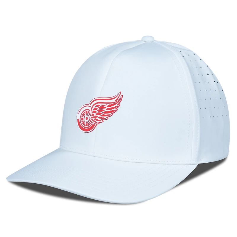 Casquette Zeta Insignia Core Flex blanche pour homme des Red Wings de Detroit Levelwear