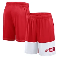 Short rouge athlétique avec logo pour homme des Red Wings de Detroit, le meilleur meilleurs