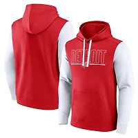 Sweat à capuche en polaire rouge avec logo Athletic Red Detroit Wings Deliver pour homme
