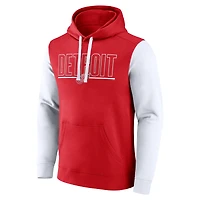 Men's Logo Athletic Red Detroit Wings Deliver Fleece Pullover Hoodie