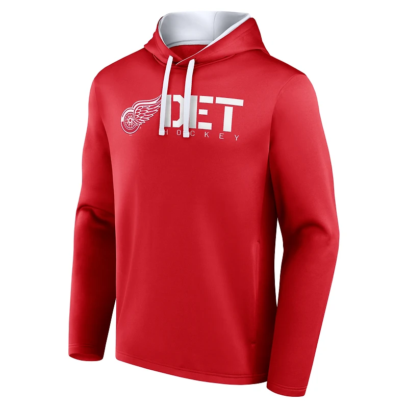 Sweat à capuche rouge avec logo athlétique pour homme des Red Wings de Detroit Head Start