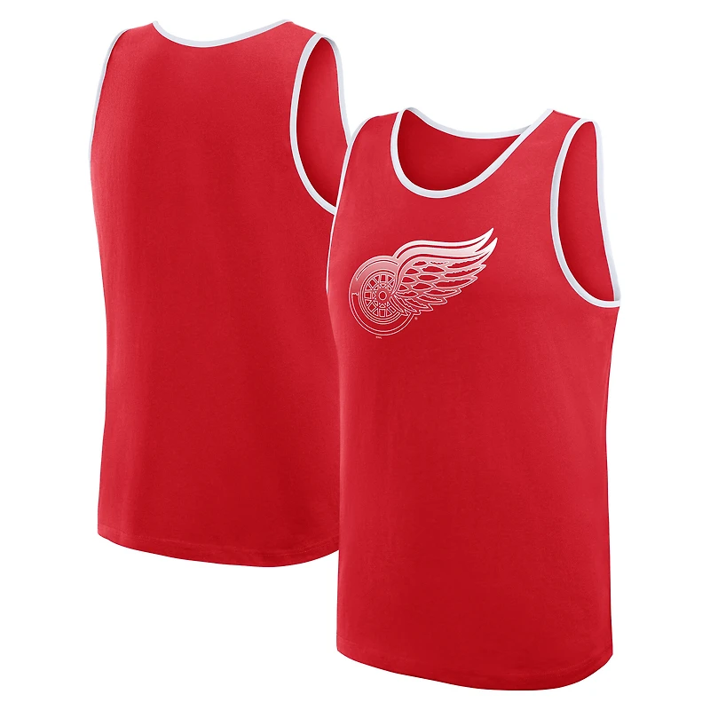 Débardeur pour homme avec logo rouge athlétique des Red Wings de Detroit, succès inégalé