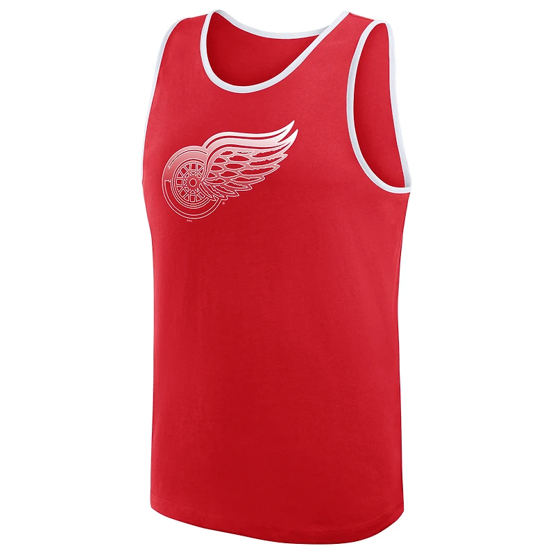 Débardeur pour homme avec logo rouge athlétique des Red Wings de Detroit, succès inégalé