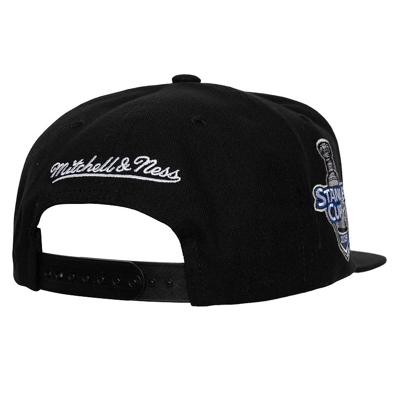 Casquette Snapback Mitchell & Ness pour hommes des Red Wings de Detroit Core Top Spot noire