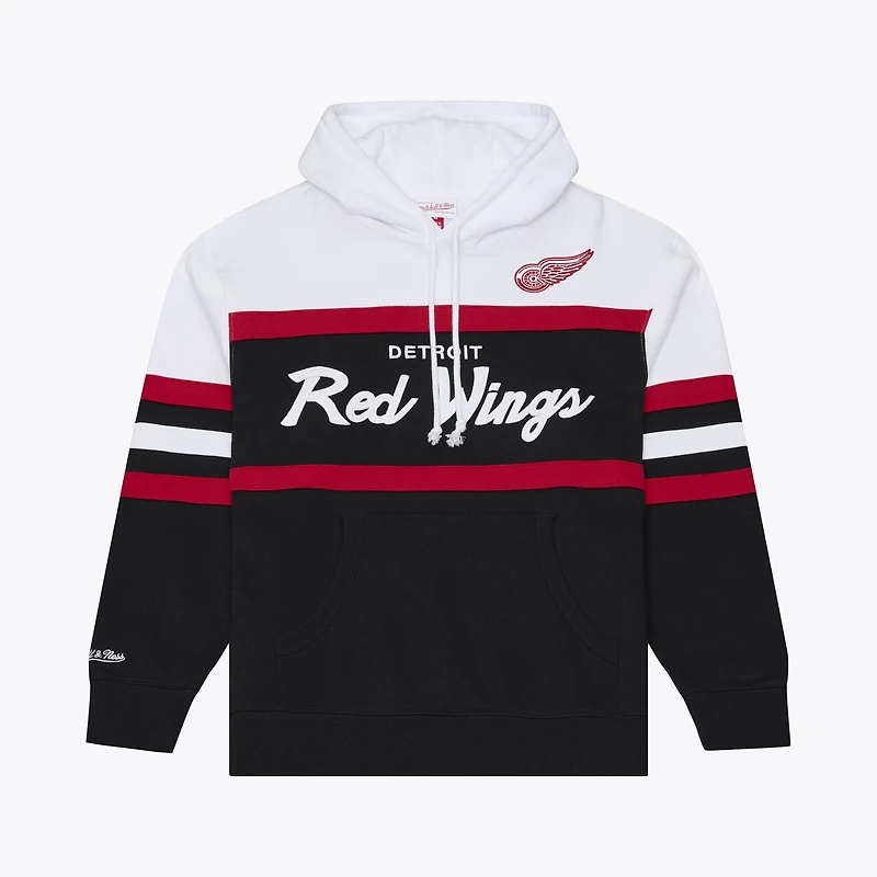 Sweat à capuche noir Mitchell & Ness pour homme, modèle entraîneur-chef des Red Wings de Détroit