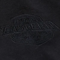 Men's Mitchell & Ness Black Detroit Red Wings Phantom Fleece Crew Neck Sweatshirt