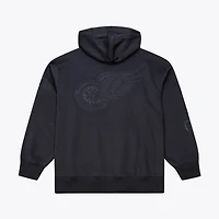 Men's Mitchell & Ness Black Detroit Red Wings Phantom Fleece Hoodie