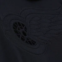 Men's Mitchell & Ness Black Detroit Red Wings Phantom Fleece Hoodie
