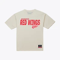 T-shirt Mitchell & Ness Core Plus crème pour homme, Detroit Red Wings