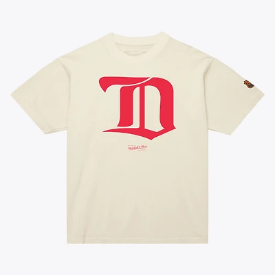 Men's Mitchell & Ness Cream Detroit Red Wings Core Vintage Logo T-Shirt
