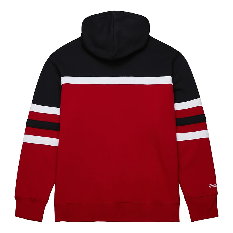 Men's Mitchell & Ness Red/Black Detroit Red Wings Head Coach Pullover Hoodie