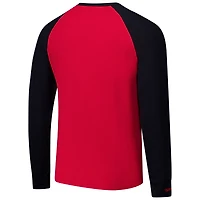 T-shirt à manches longues raglan légendaire rouge/noir Detroit Red Wings de Mitchell & Ness pour homme