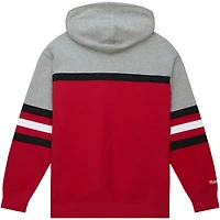 Men's Mitchell & Ness Red/Gray Detroit Red Wings Head Coach Pullover Hoodie