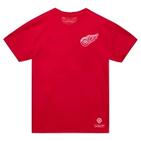 T-shirt Mitchell & Ness rouge Detroit Red Wings Core Penalty Box 3.0 pour homme
