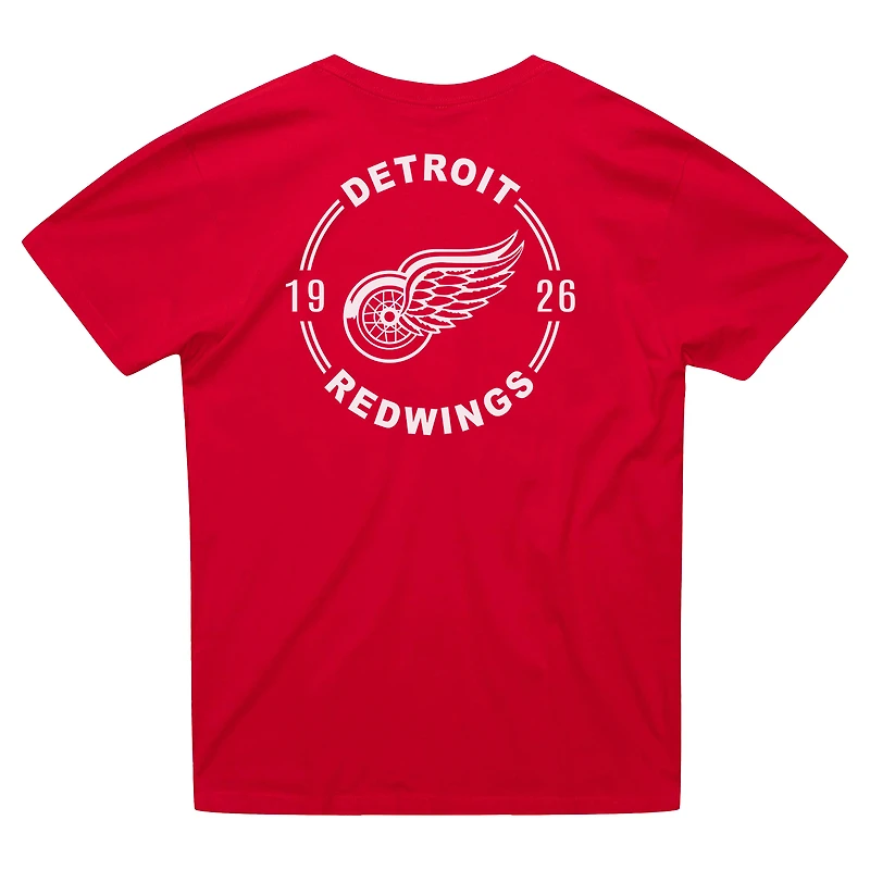 Men's Mitchell & Ness Red Detroit Wings Core Penalty Box 3.0 T-Shirt
