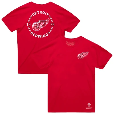 Men's Mitchell & Ness Red Detroit Wings Core Penalty Box 3.0 T-Shirt
