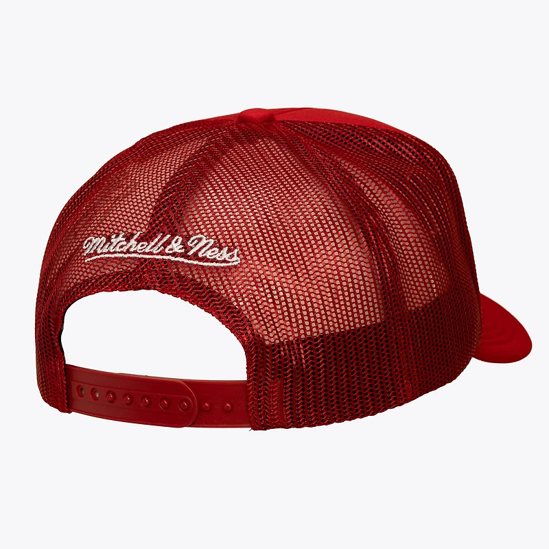 Casquette trucker ajustable Mitchell & Ness rouge Detroit Red Wings pour homme