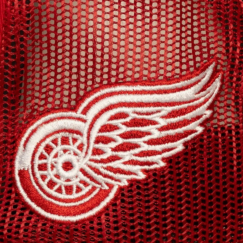 Casquette trucker ajustable Mitchell & Ness rouge Detroit Red Wings pour homme