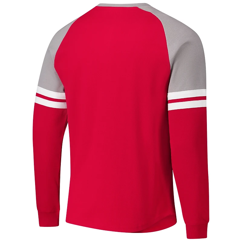 T-shirt thermique à manches longues pour homme Mitchell & Ness Red Detroit Wings