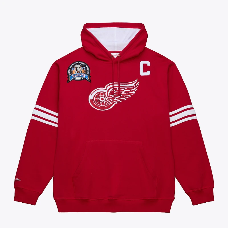 Men's Mitchell & Ness Steve Yzerman Scarlet Detroit Red Wings 1997 Name Number Premium Pullover Hoodie