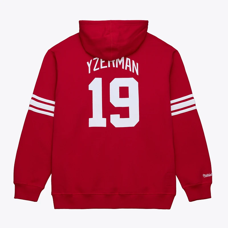 Men's Mitchell & Ness Steve Yzerman Scarlet Detroit Red Wings 1997 Name Number Premium Pullover Hoodie