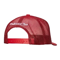 Casquette ajustable Mitchell & Ness pour homme, blanche et rouge, Detroit Red Wings Gridlock Trucker
