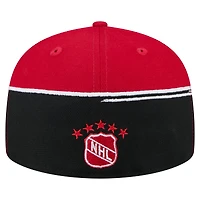 Men's New Era Black/Red Detroit Red Wings Vintage Color Dip 59FIFTY Fitted Hat