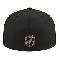 Men's New Era Black Detroit Red Wings Color Pop 59FIFTY Fitted Hat