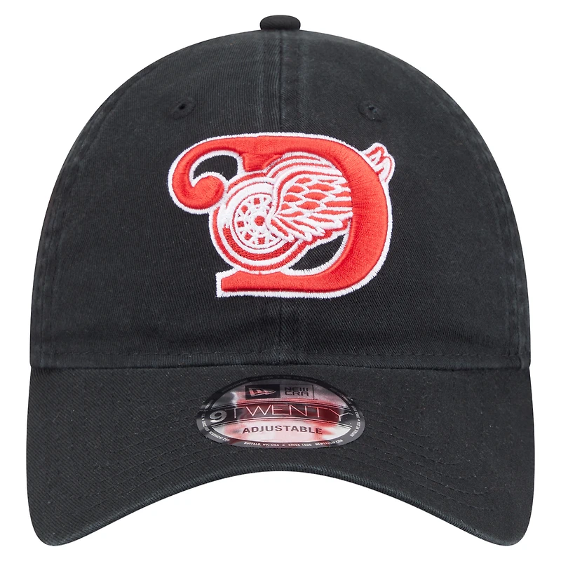 Casquette ajustable New Era noire Detroit Red Wings Deceptor 9TWENTY pour homme