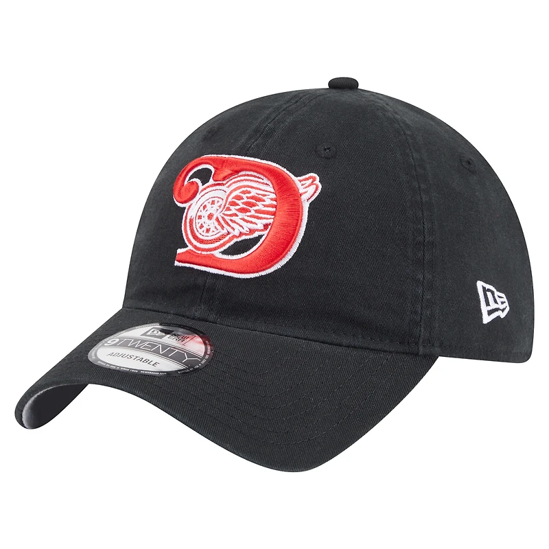 Casquette ajustable New Era noire Detroit Red Wings Deceptor 9TWENTY pour homme