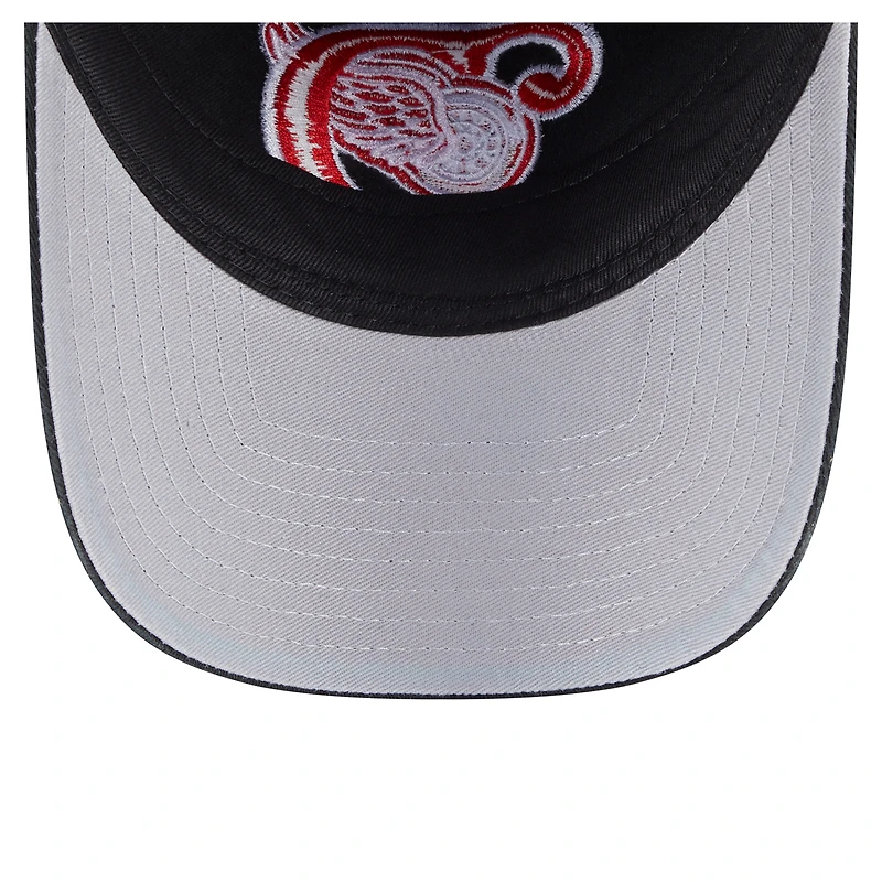 Casquette ajustable New Era noire Detroit Red Wings Deceptor 9TWENTY pour homme